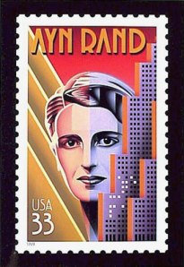 The night Ayn Rand destroyed Manhattan commemorated on a postage stamp