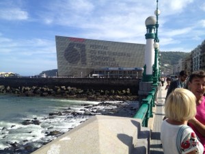 The Kursaal in San Sebastian, where people watch films - sometimes having paid money to do it