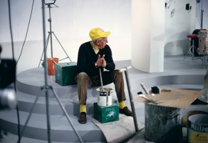 Jacques Tati on the set of Parade