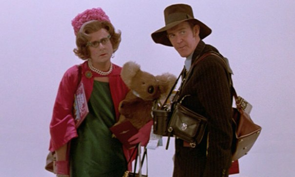 Barry Humphries and Barry Crocker in The Adventures Of Barry McKenzie (featured in Not Quite Hollywood)
